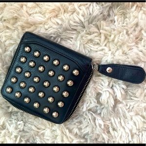 WARBLAR leather wallet with studs